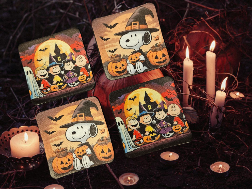 Halloween Sn**py Coasters