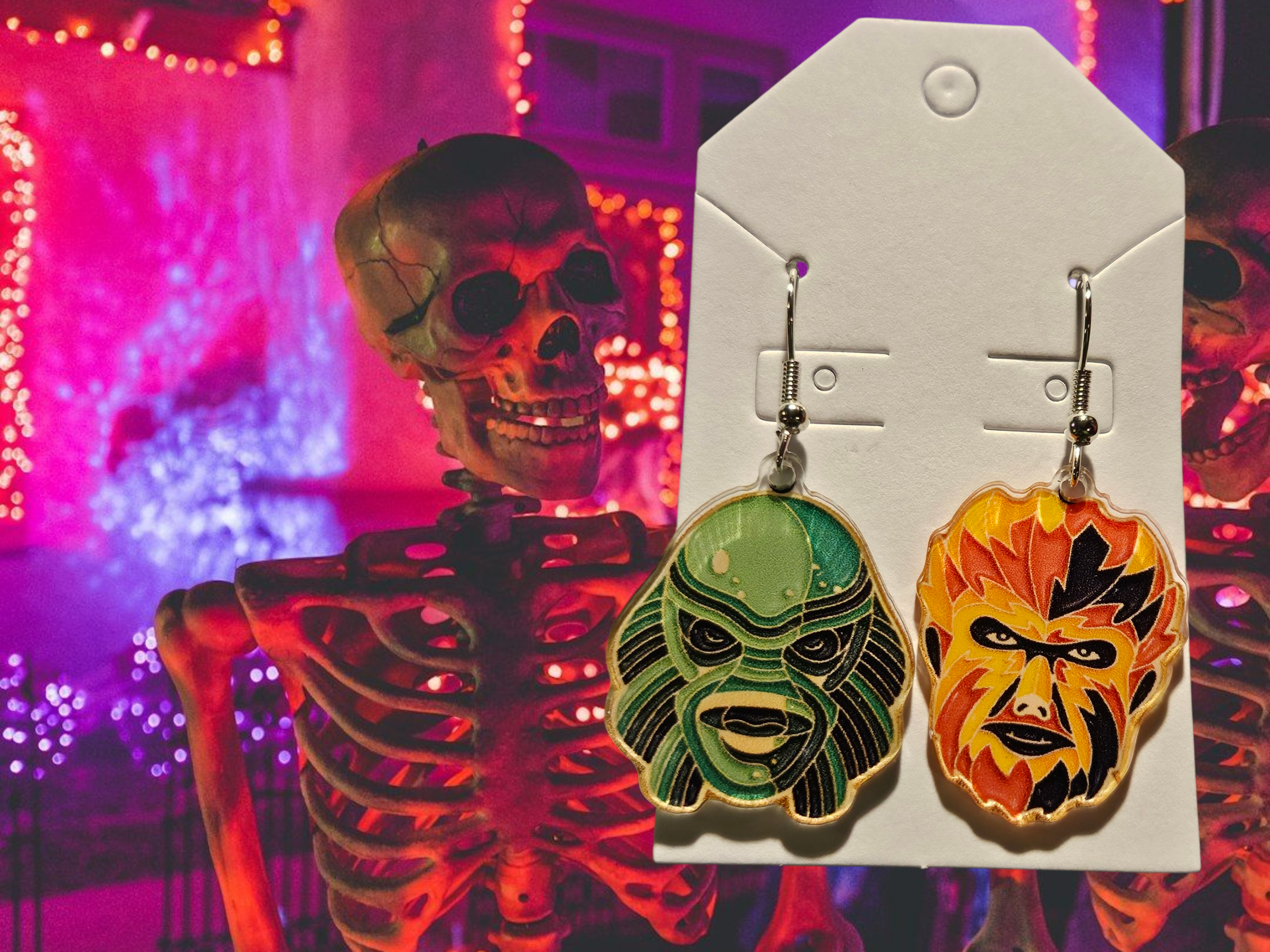Earrings, Halloween Classic Monsters