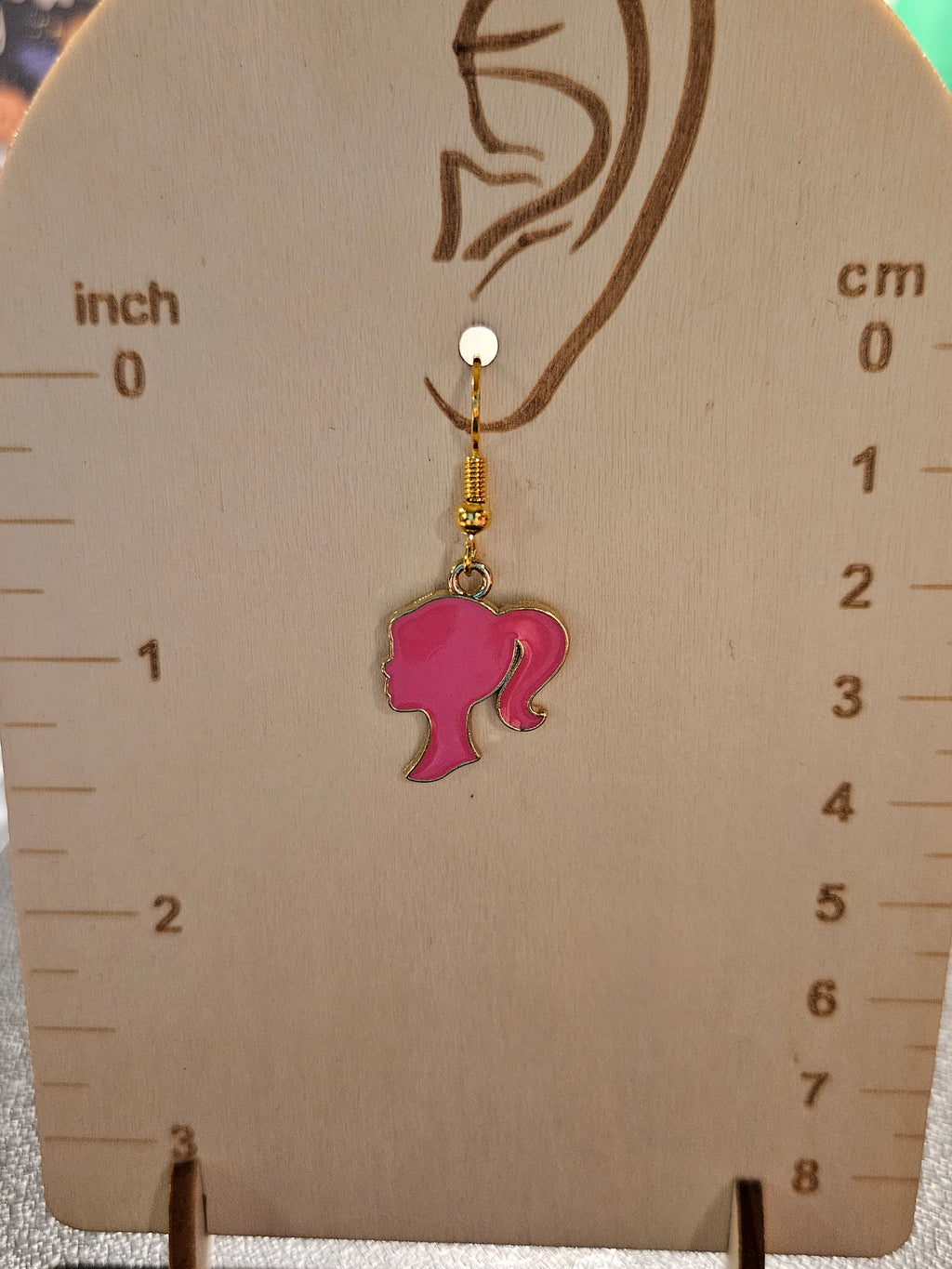 Earrings, Profile of Girl Doll