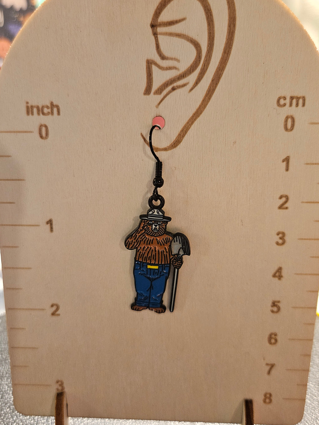 Earrings, Bears, Smoky