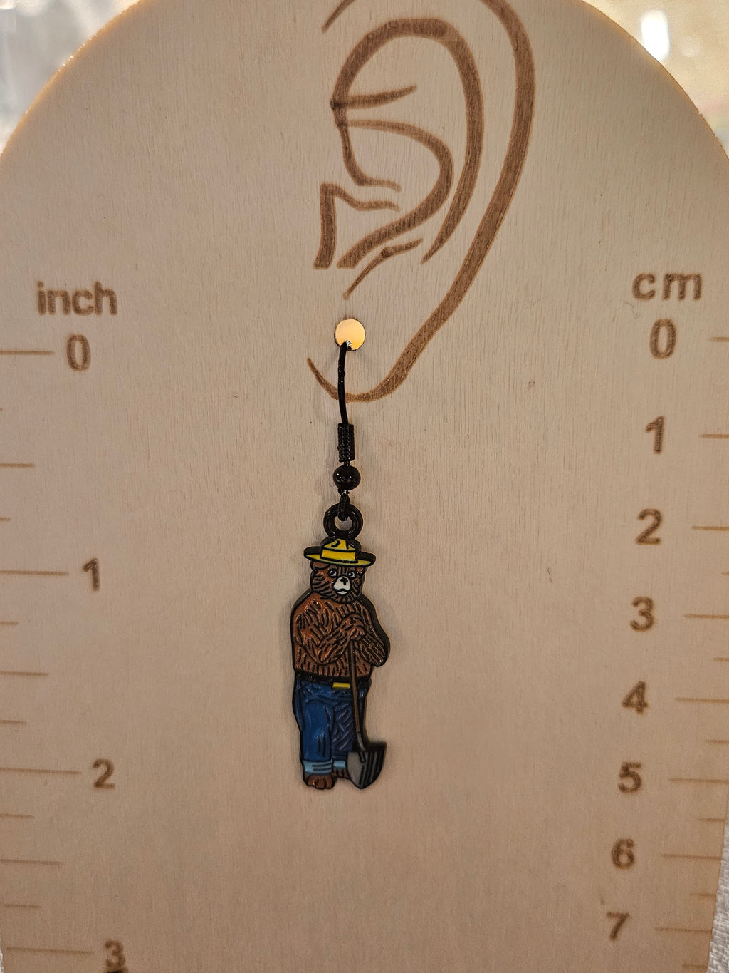 Earrings, Bears, Smoky