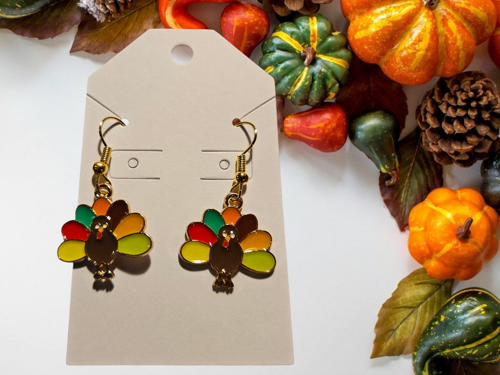 Earrings, Thanksgiving Turkeys